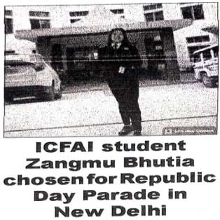 Zangmu Bhutia Selected for Republic Day Parade